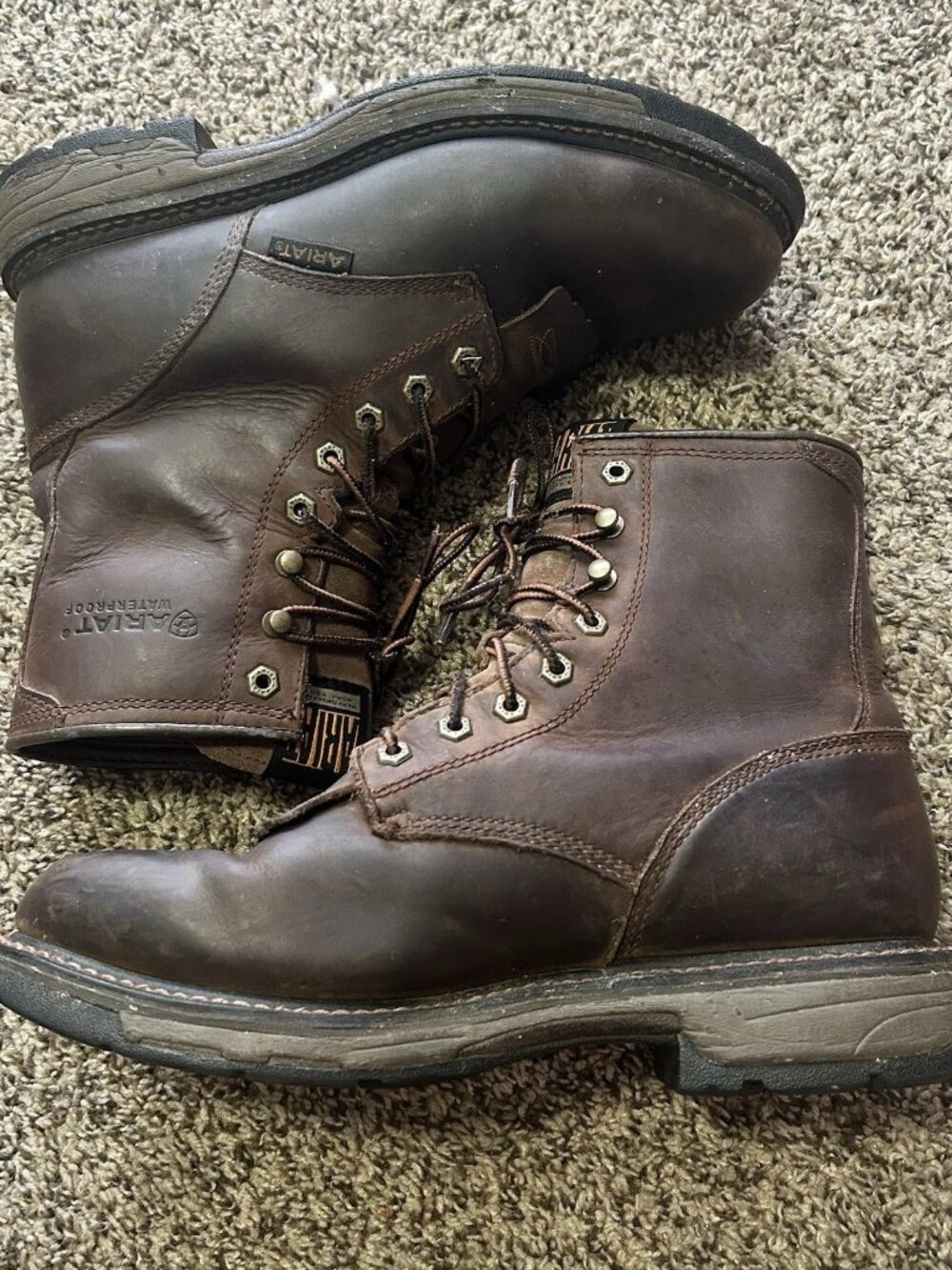 Ariat WorkHog Waterproof Composite-Toe Work Boots, Size 10EE